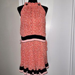Derek Lam Red/Floral Flirty Silk Dress - 2